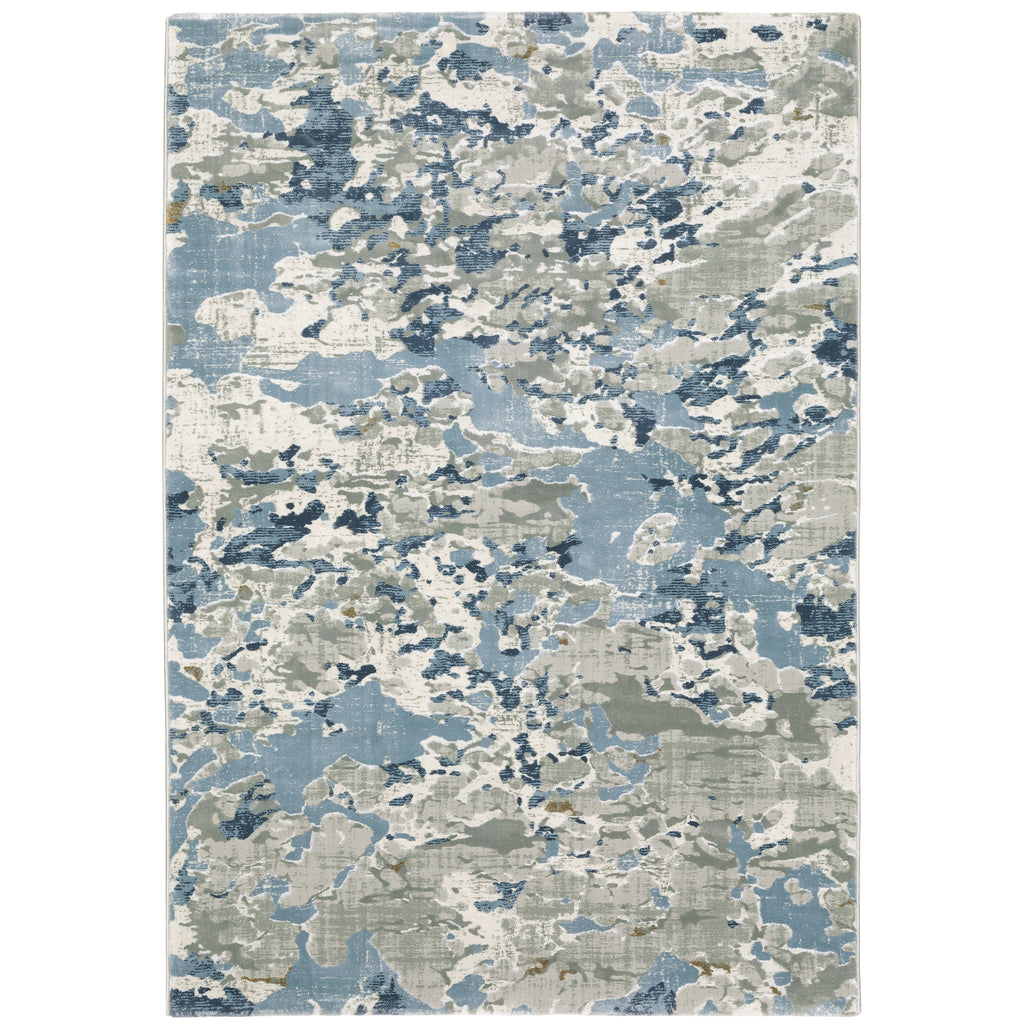 Easton 3317E Grey/Blue 3'3" x 5' Rug