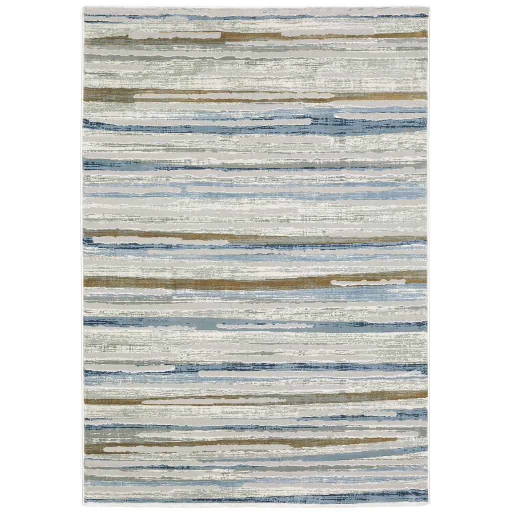 Easton 4514E Grey/Blue 3'3" x 5' Rug