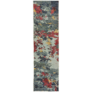 Evolution 8036C Blue/Red 10' x 13'2" Rug