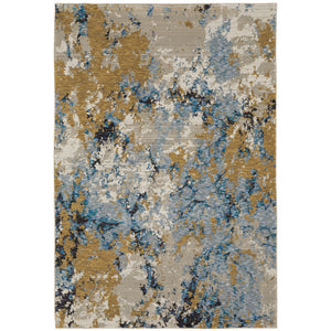 Evolution 0980A Blue/Gold 1'10" x 3'2" Rug