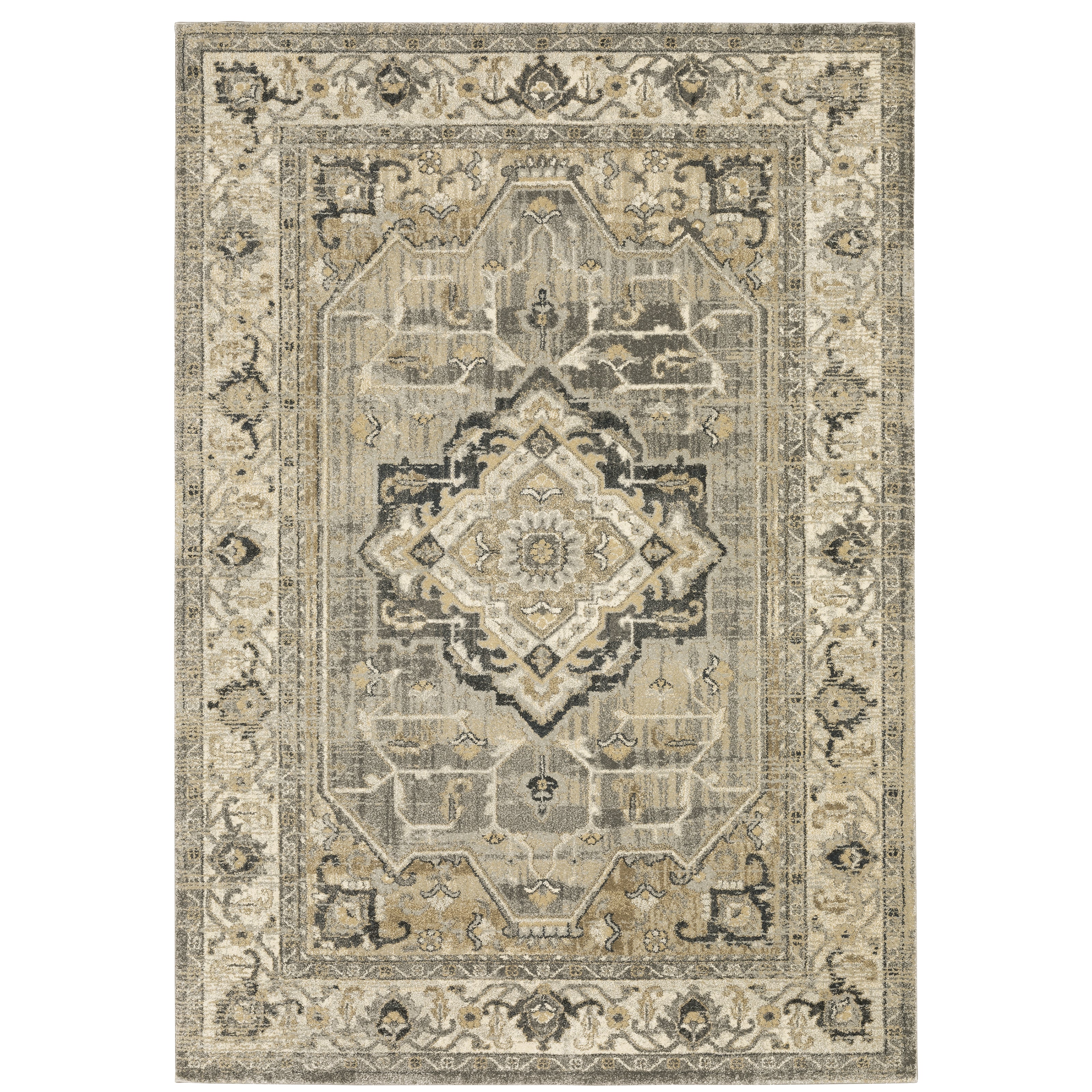 Florence 1805X Beige/Grey 5'3" x 7'6" Rug