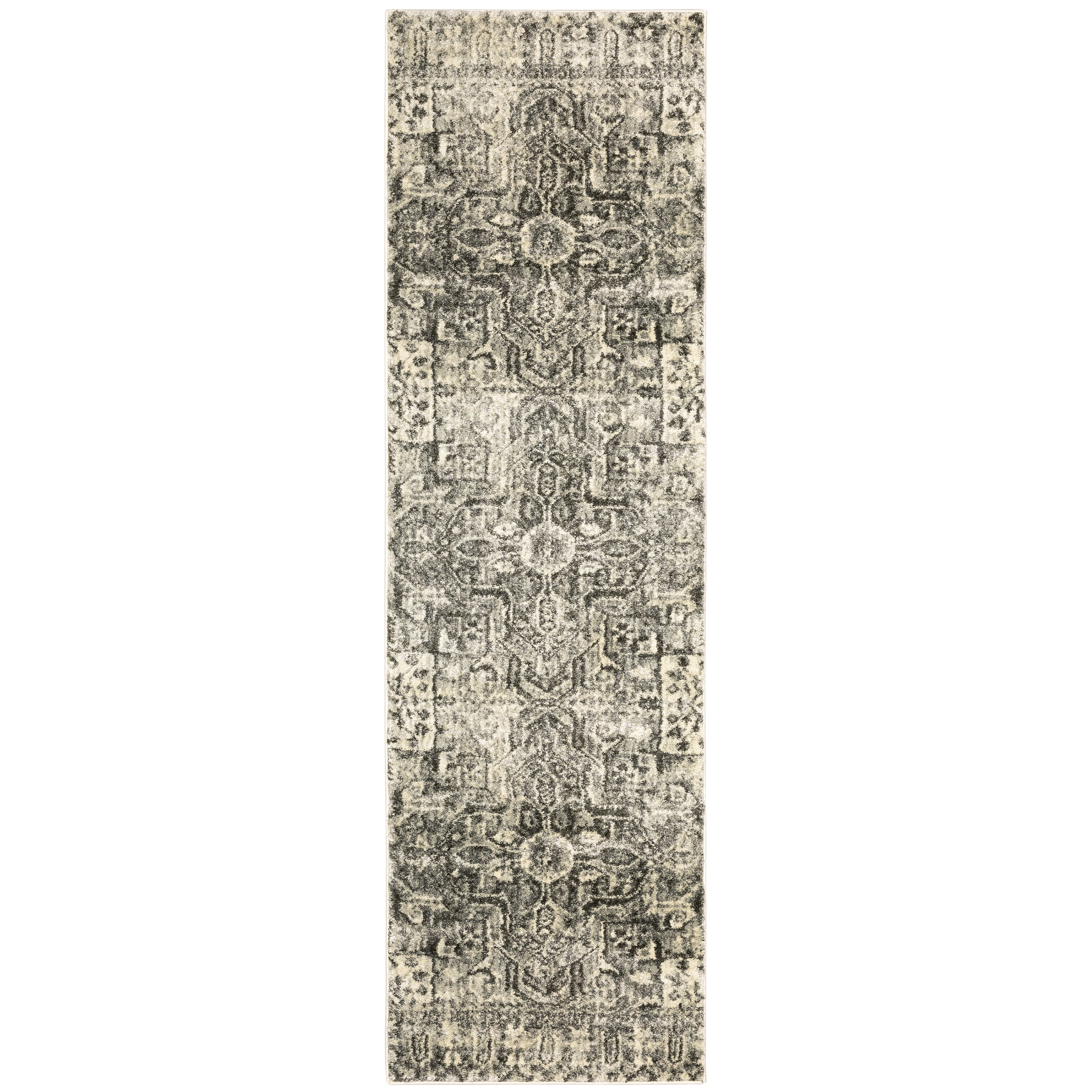 Florence 4333W Charcoal/Ivory 5'3" x 7'6" Rug