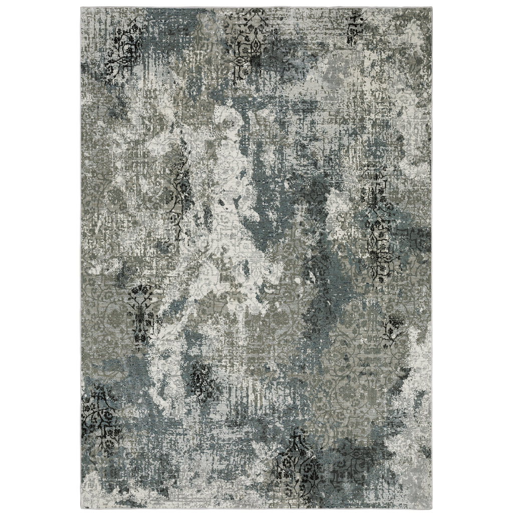 Gemini 001X2 Ivory/Blue 2'3" x 7'6" Rug