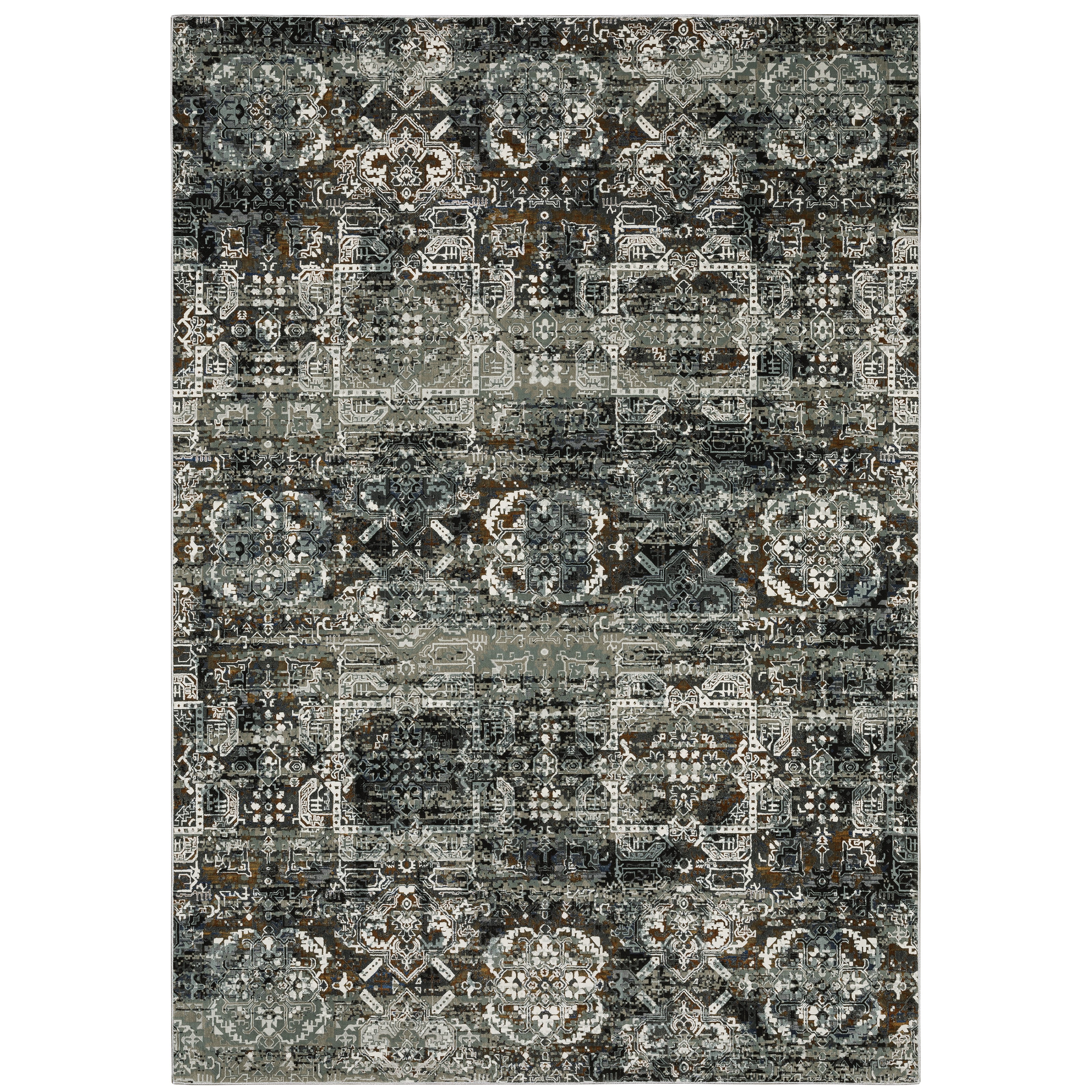 Gemini 2060V Charcoal/Multi 2'3" x 7'6" Rug