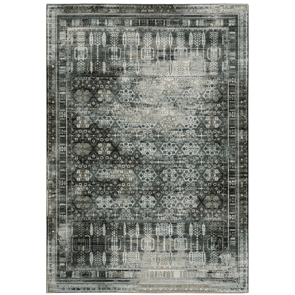 Gemini 070N2 Charcoal/Grey 2'3" x 7'6" Rug