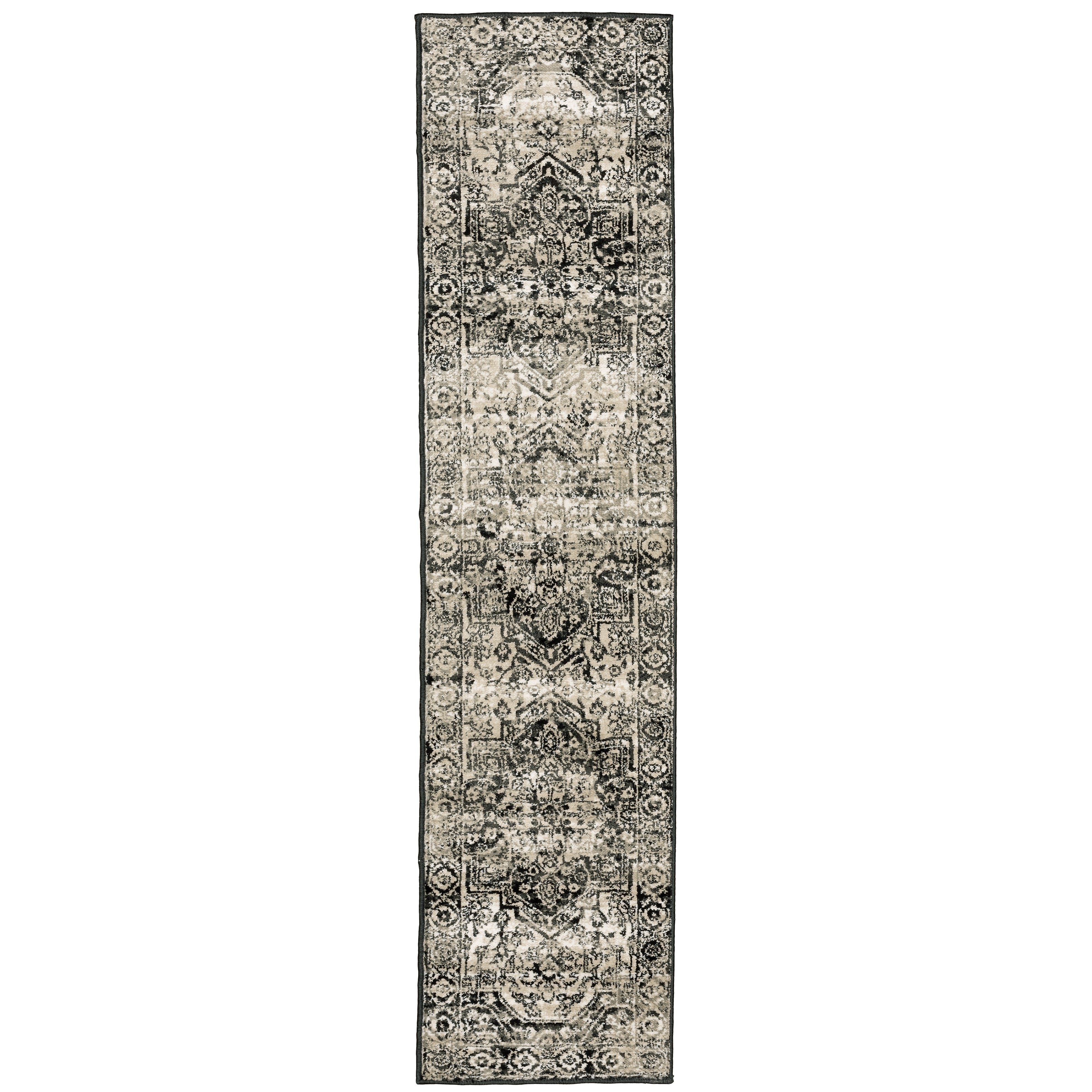 Georgia 429G0 Grey/Black 3'10" x 5'5" Rug