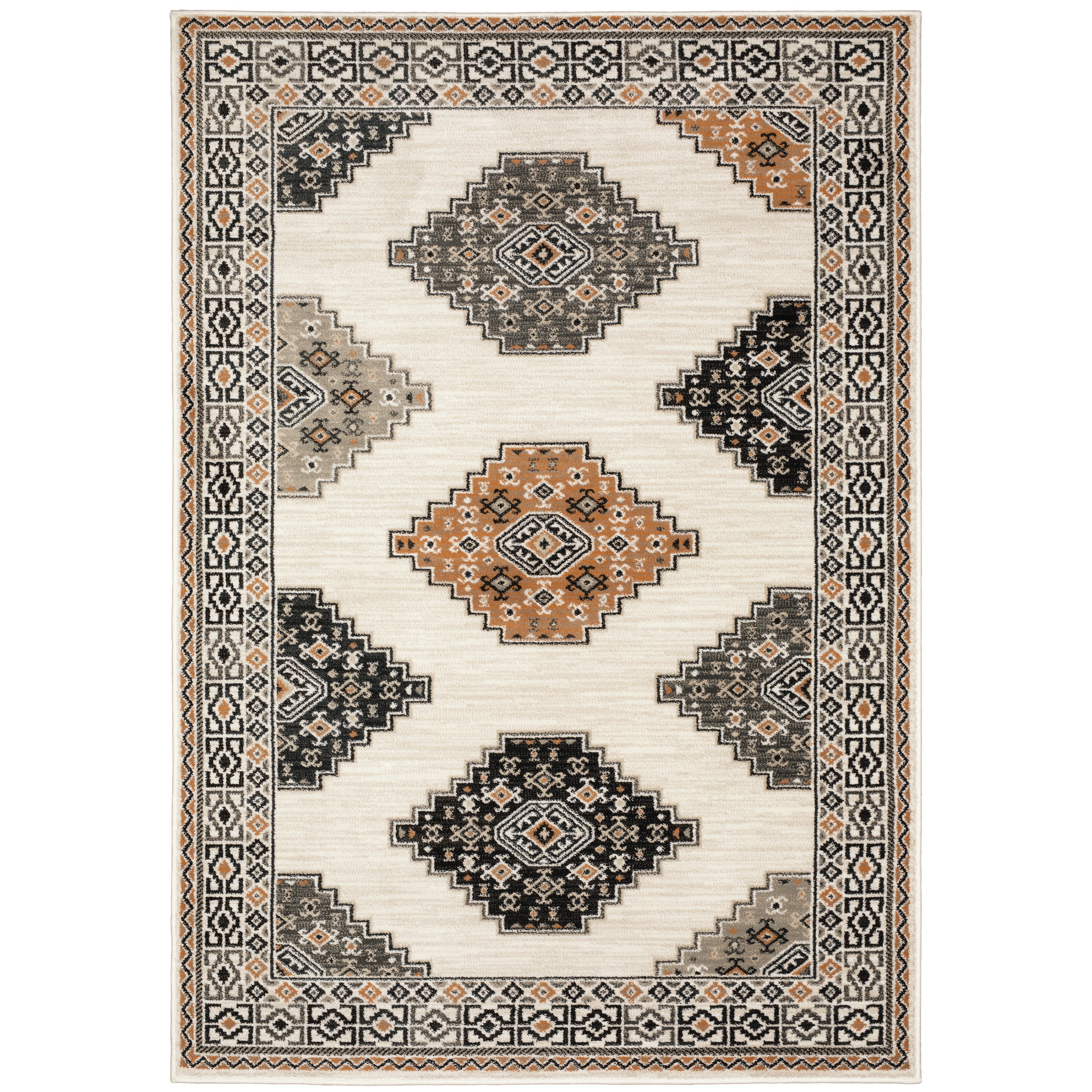 Georgia 640A0 Ivory/Multi 3'10" x 5'5" Rug