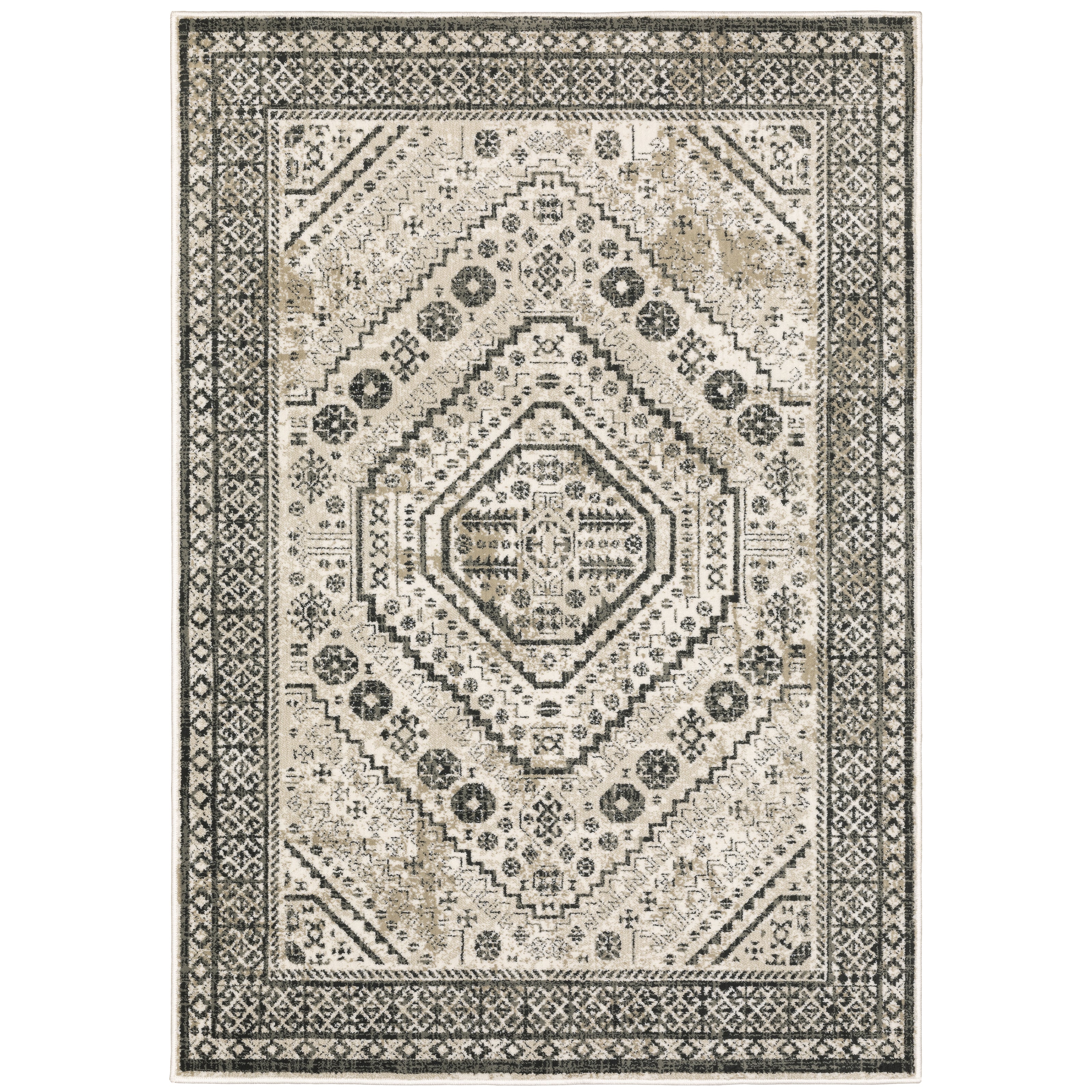 Georgia 659C0 Ivory/Grey 3'10" x 5'5" Rug