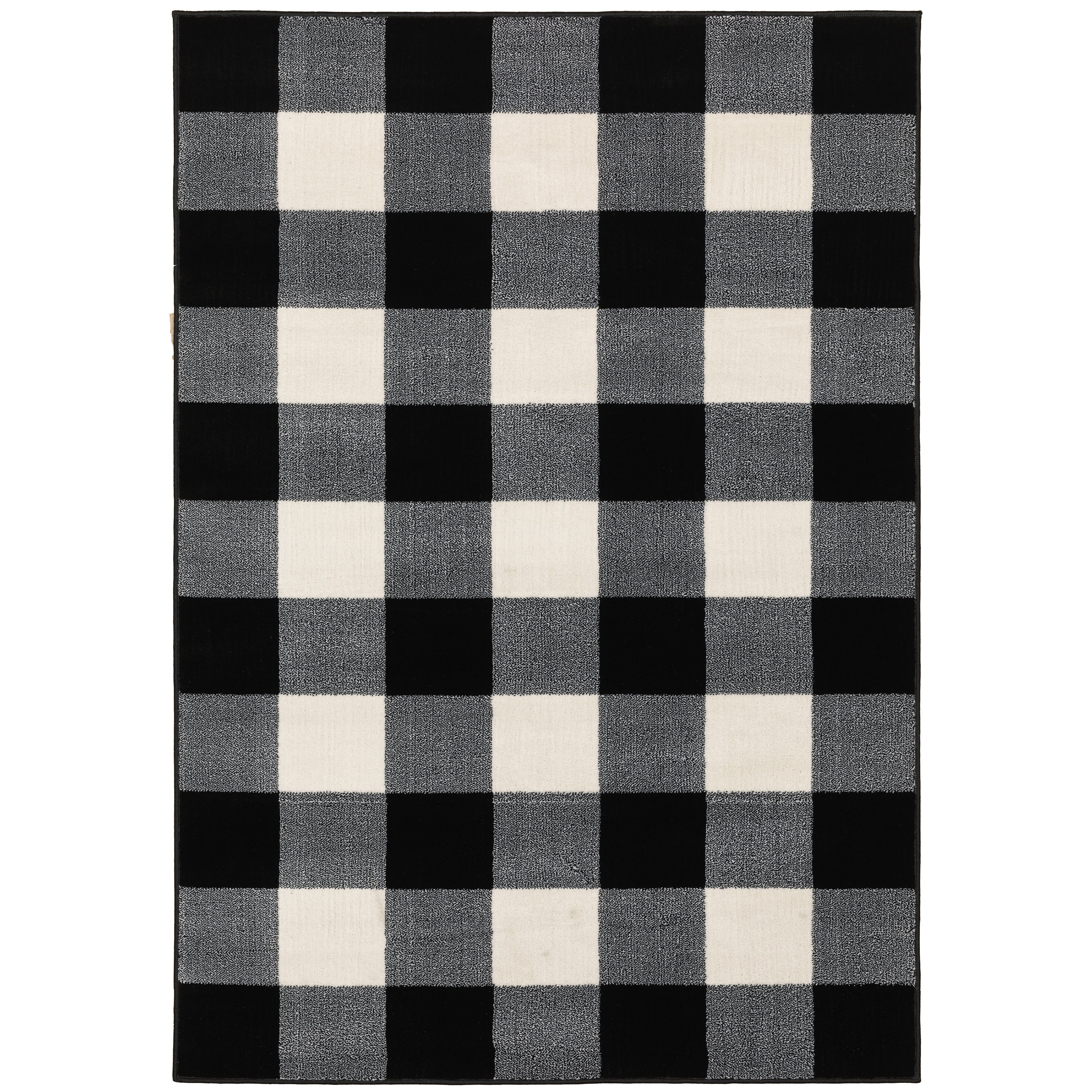 Georgia 678D0 Black/Ivory 3'10" x 5'5" Rug