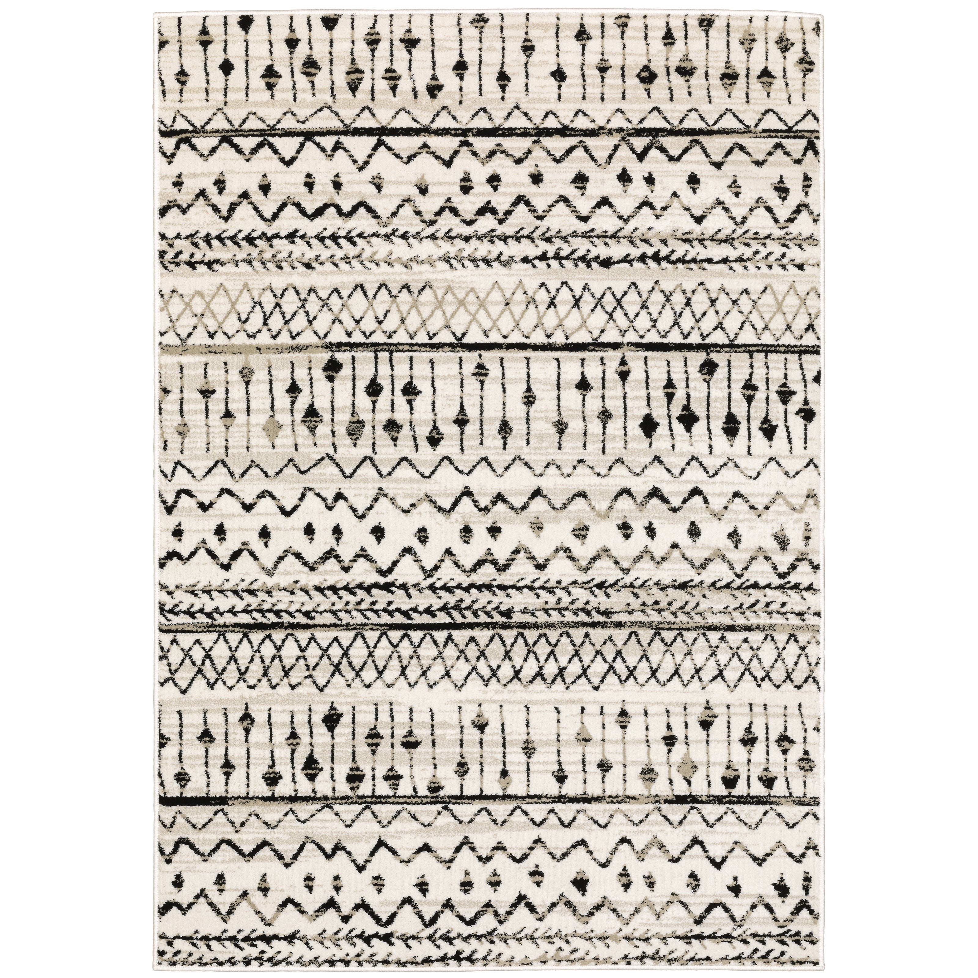 Georgia 8826E Ivory/Black 3'10" x 5'5" Rug