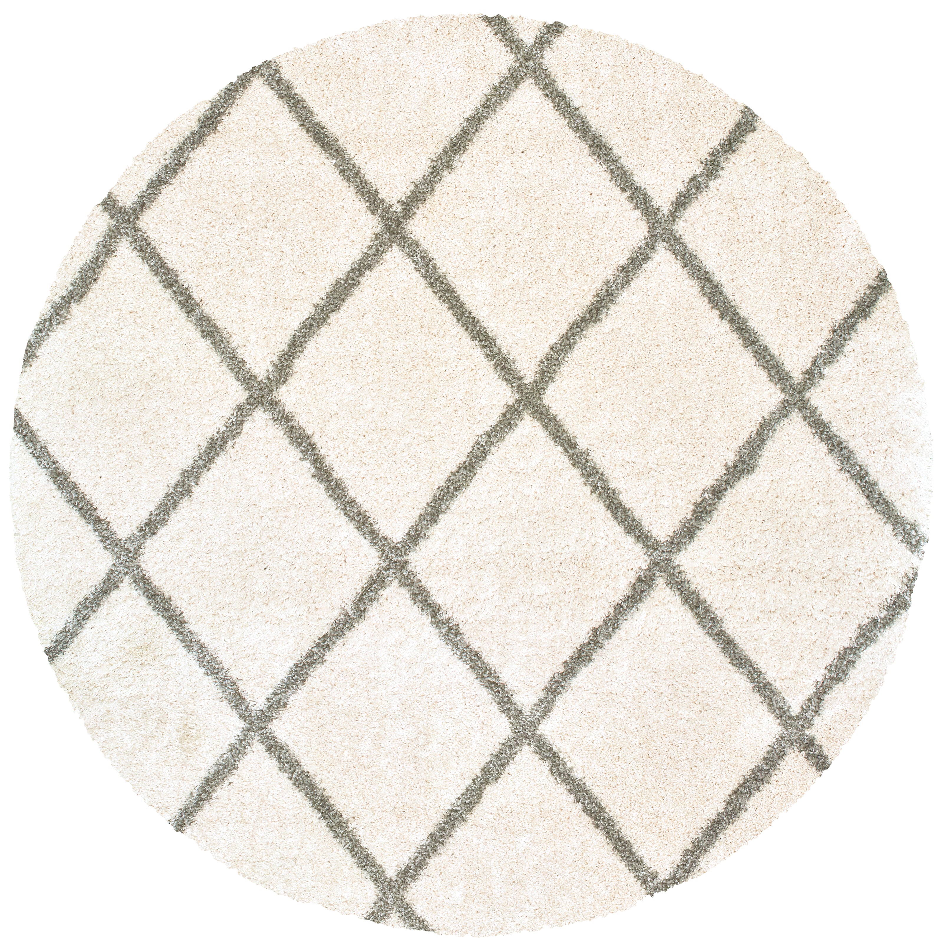 Henderson 090W9 Ivory/Grey 7'10" Round Rug