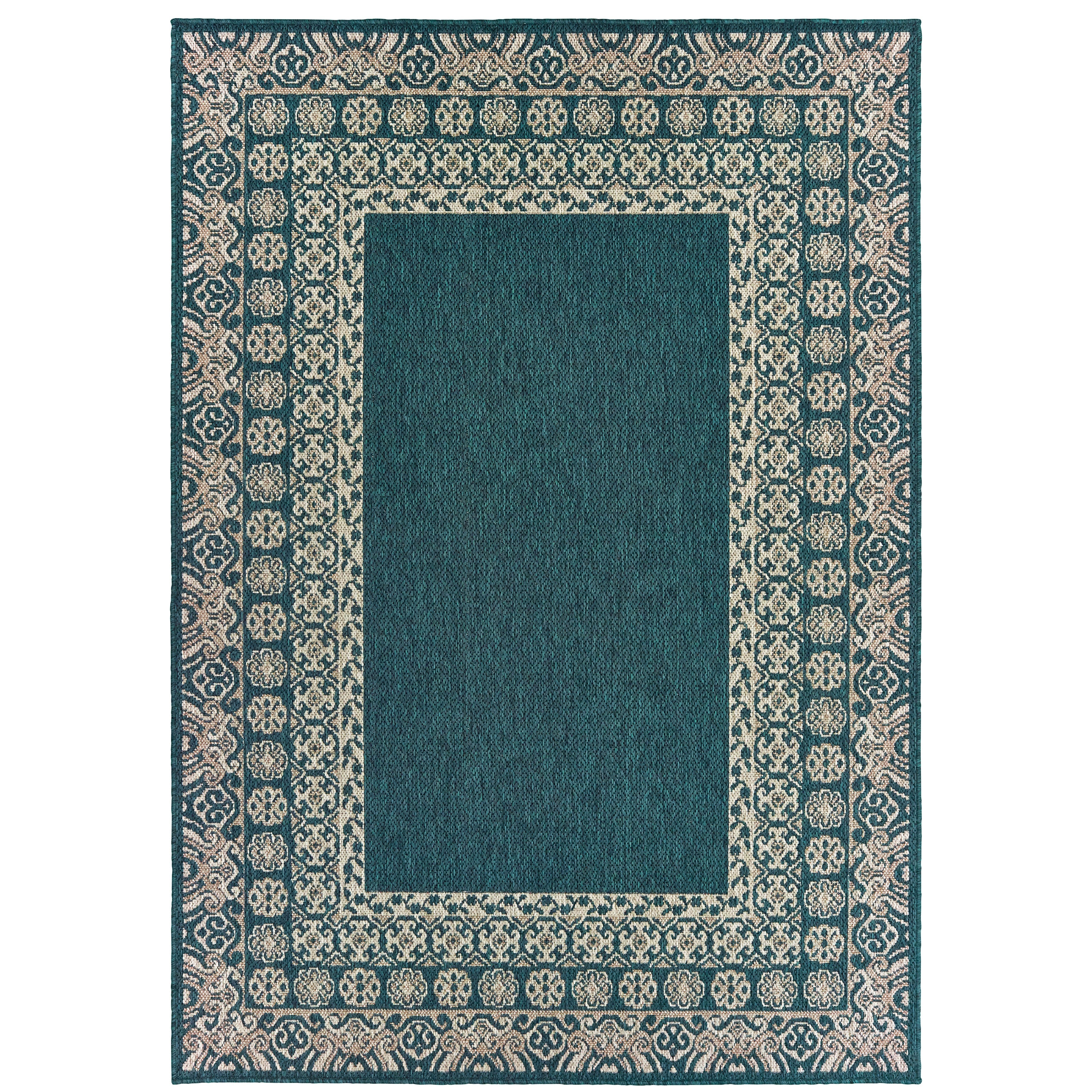 Latitude 1503B Teal/Grey 3'3" x 5' Rug