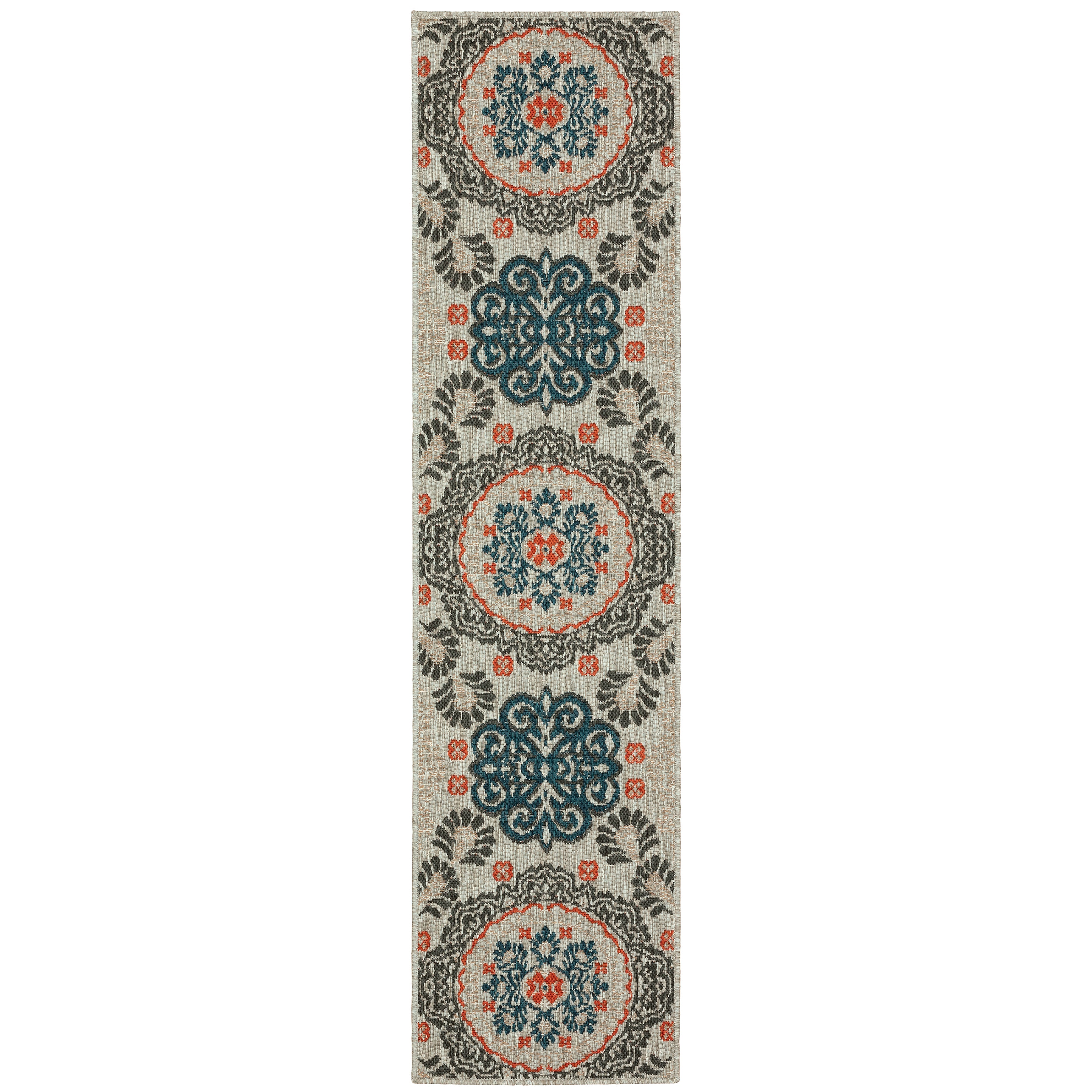 Latitude 1903W Grey/Teal 3'3" x 5' Rug