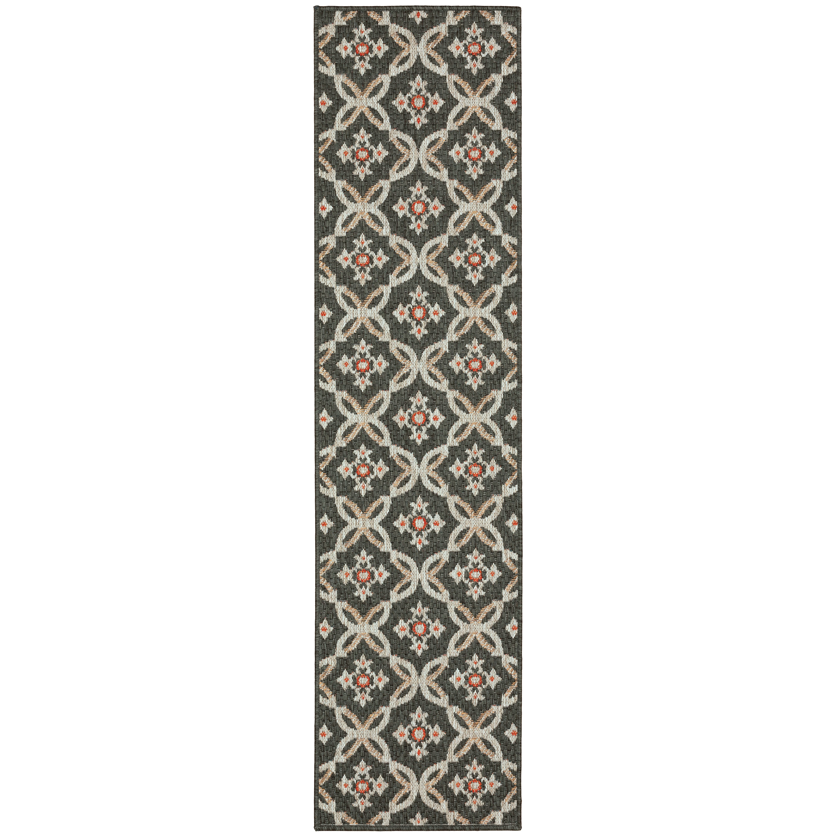 Latitude 1904K Grey/Orange 3'3" x 5' Rug