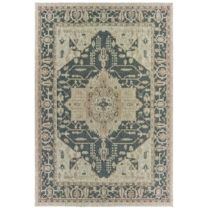 Latitude 001J3 Grey/Gold 3'3" x 5' Rug