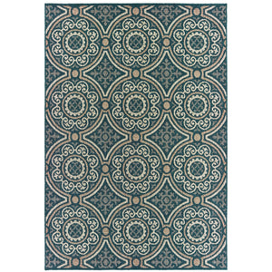 Latitude 609B3 Teal/Grey 3'3" x 5' Rug