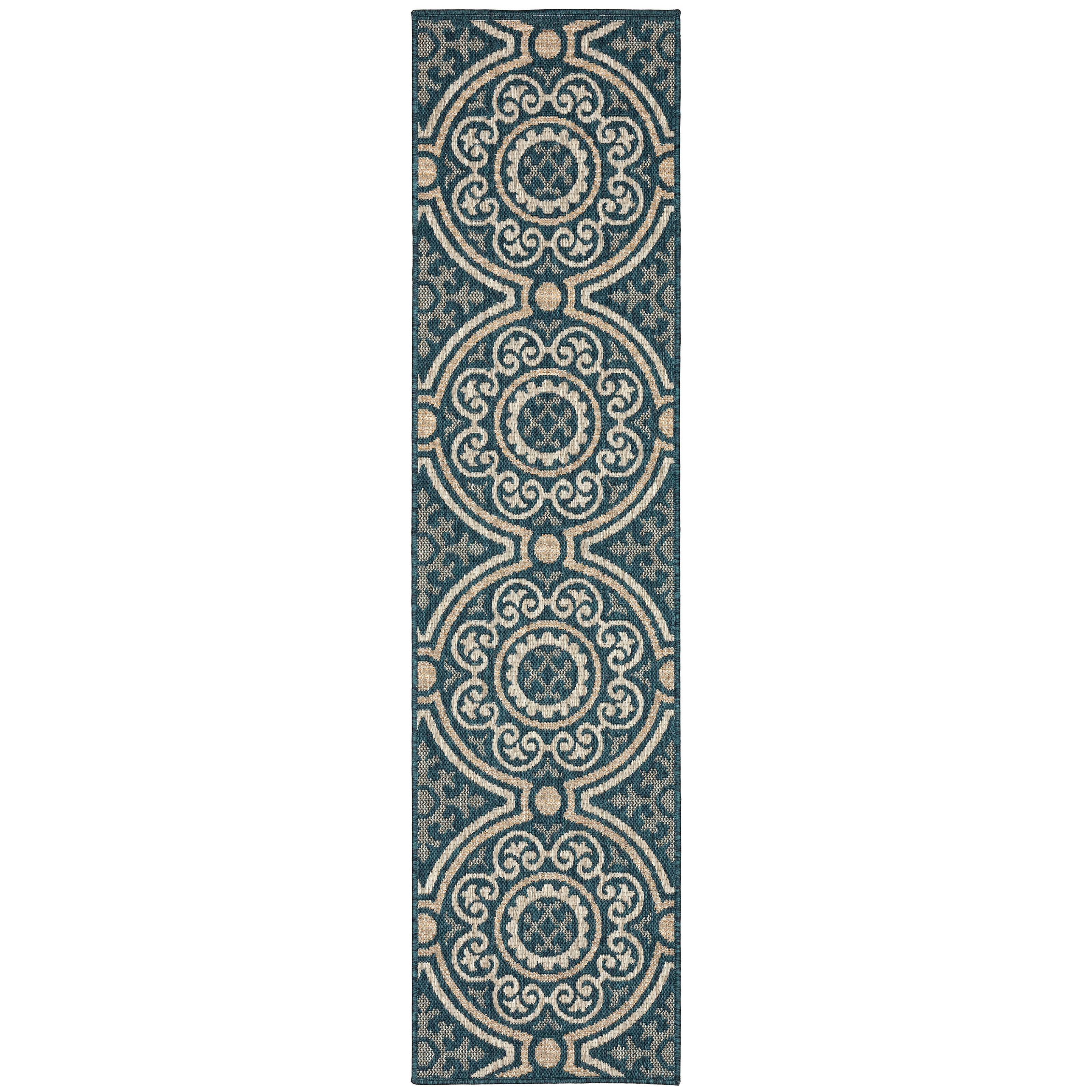 Latitude 609B3 Teal/Grey 3'3" x 5' Rug