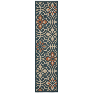 Latitude 709B3 Teal/Orange 3'3" x 5' Rug