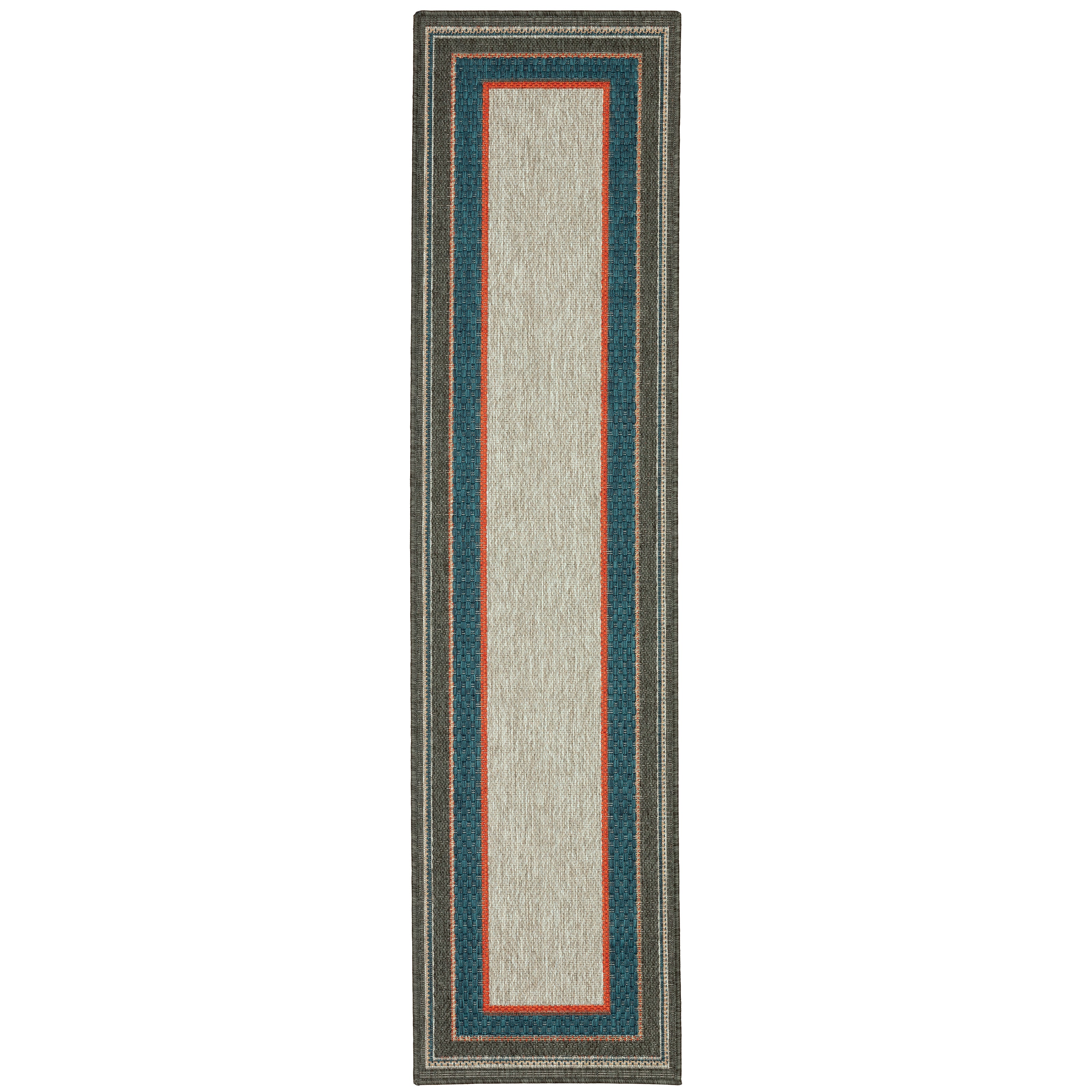 Latitude 8021L Grey/Teal 3'3" x 5' Rug