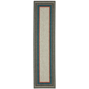 Latitude 8021L Grey/Teal 3'3" x 5' Rug