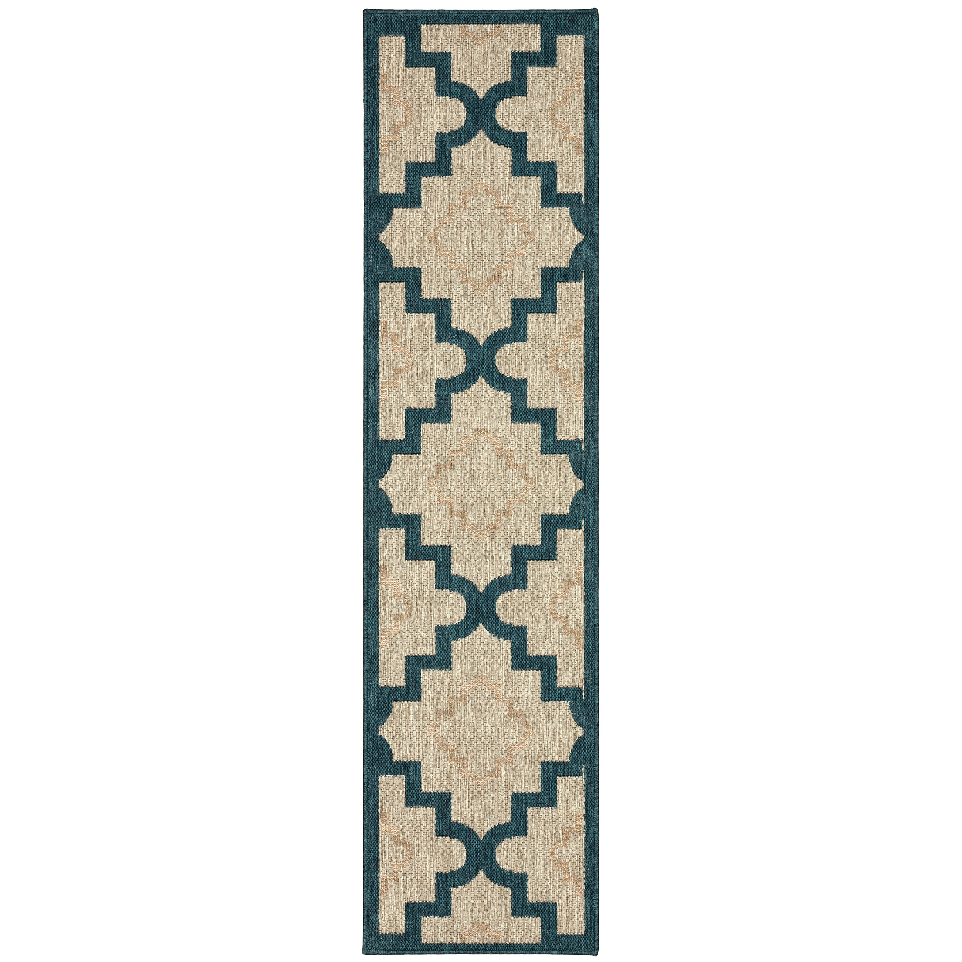 Latitude 804I3 Grey/Teal 3'3" x 5' Rug