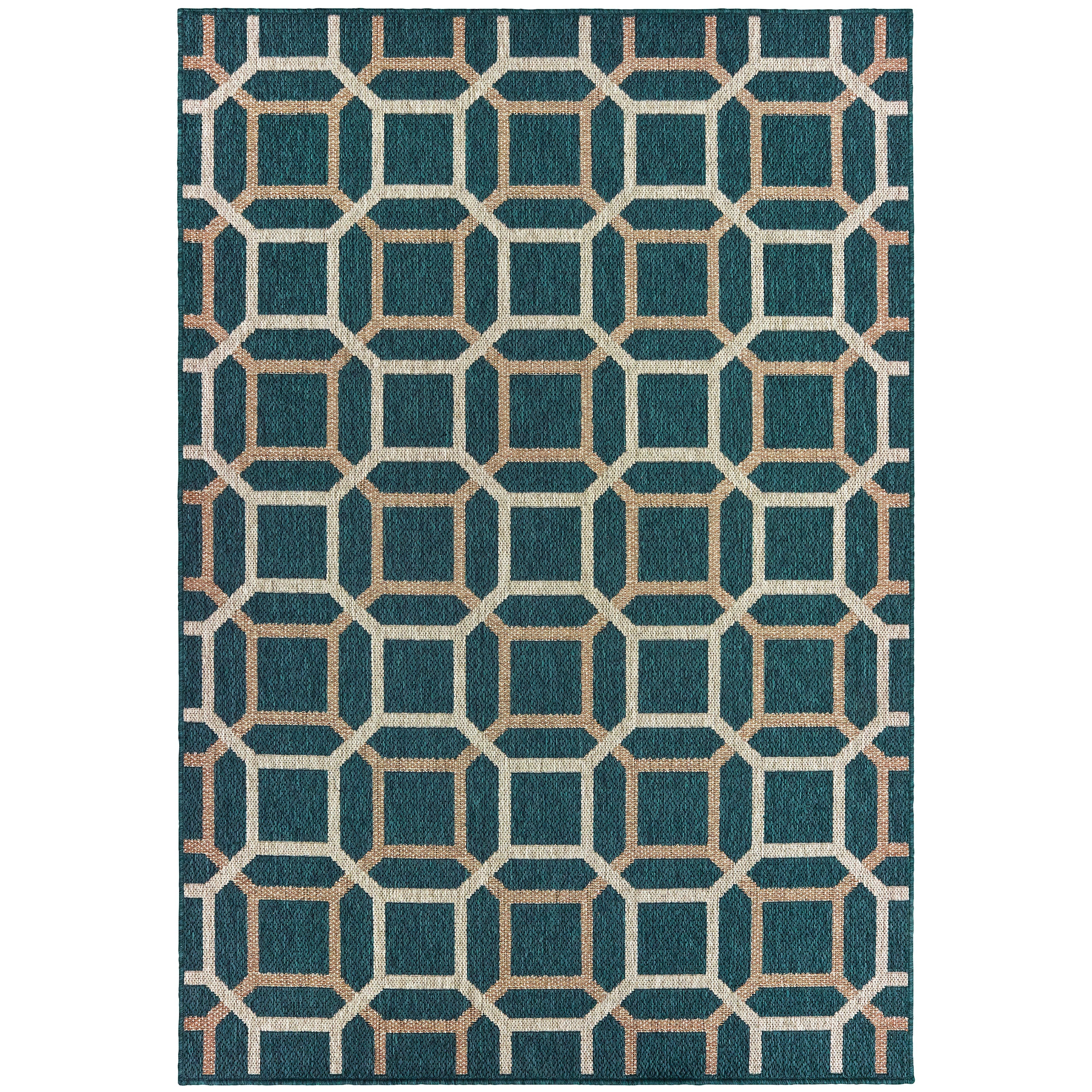 Latitude 806B3 Teal/Grey 3'3" x 5' Rug