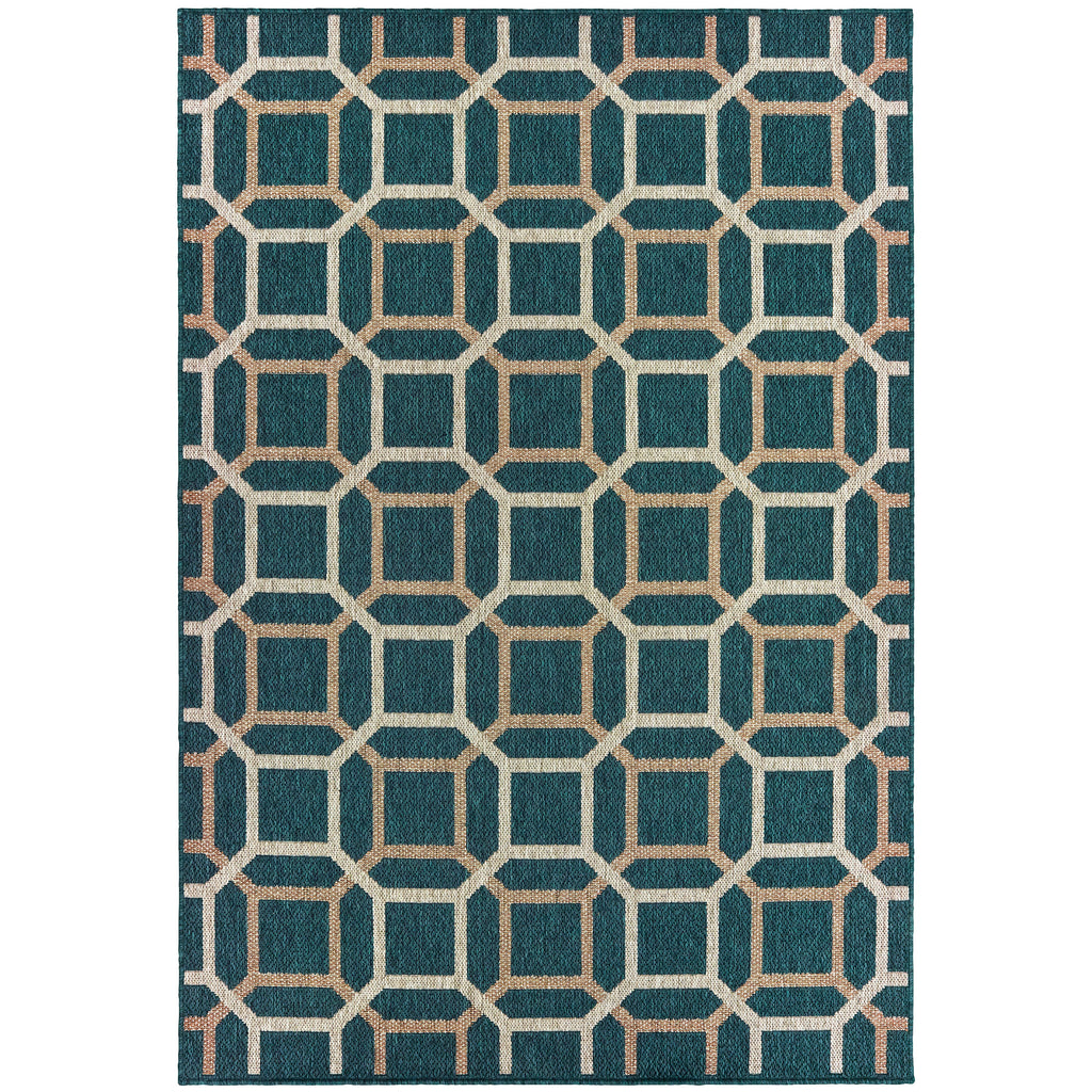 Latitude 806B3 Teal/Grey 3'3" x 5' Rug