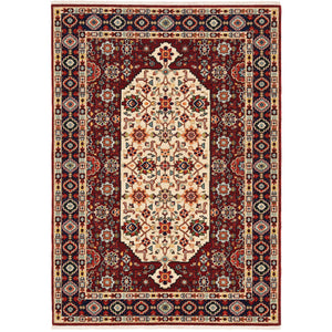 Lilihan 1802W Red/Ivory 2' x 3' Rug