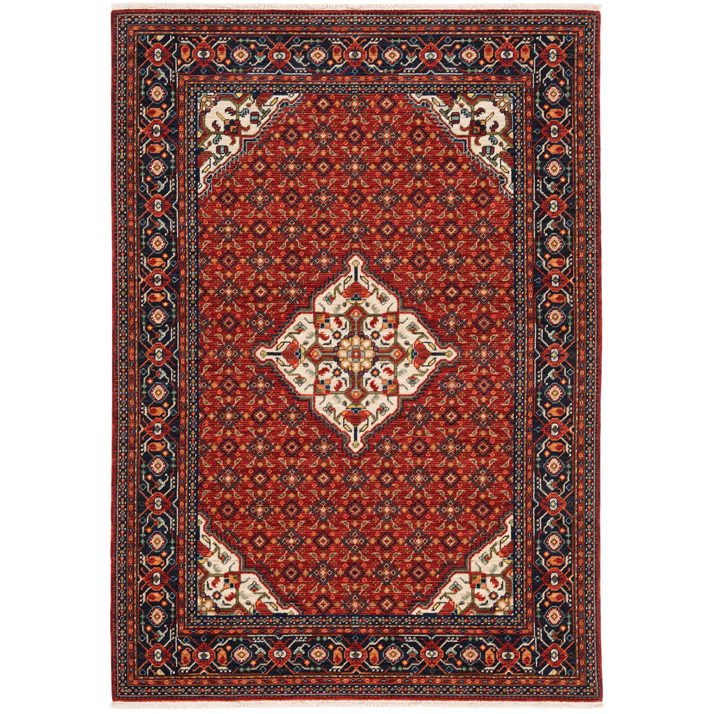 Lilihan 001C6 Red/Blue 3'3" x 5' Rug