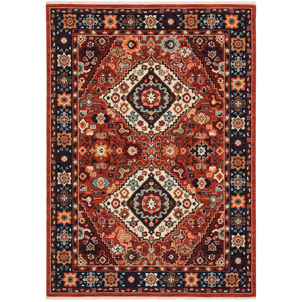 Lilihan 2061V Red/Blue 2' x 3' Rug