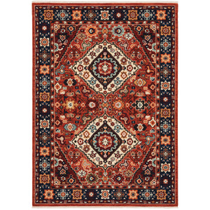 Lilihan 2061V Red/Blue 2' x 3' Rug