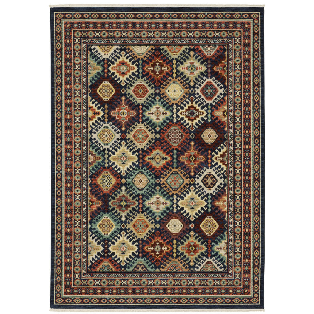 Lilihan 003B6 Navy/Multi 2' x 3' Rug