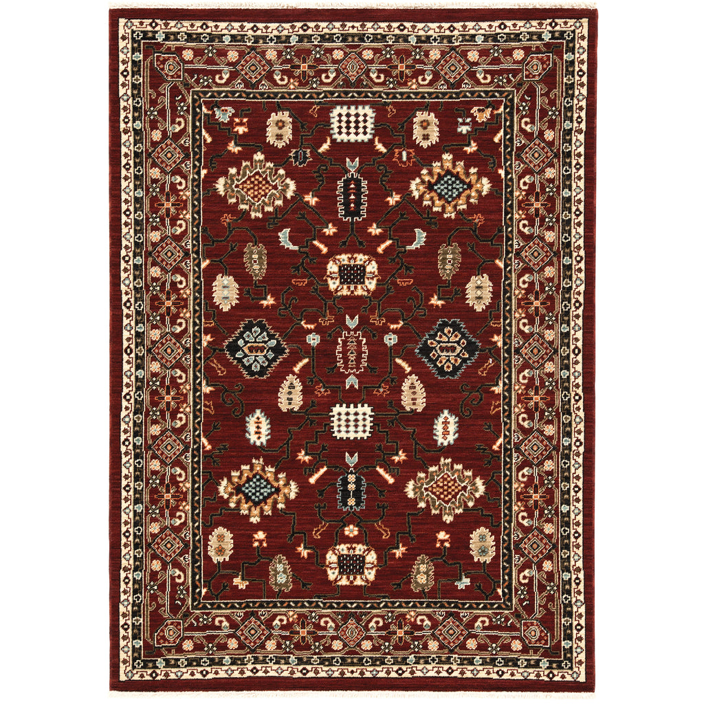 Lilihan 043S6 Red/Black 5'3" x 7'6" Rug