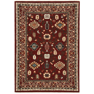 Lilihan 043S6 Red/Black 5'3" x 7'6" Rug