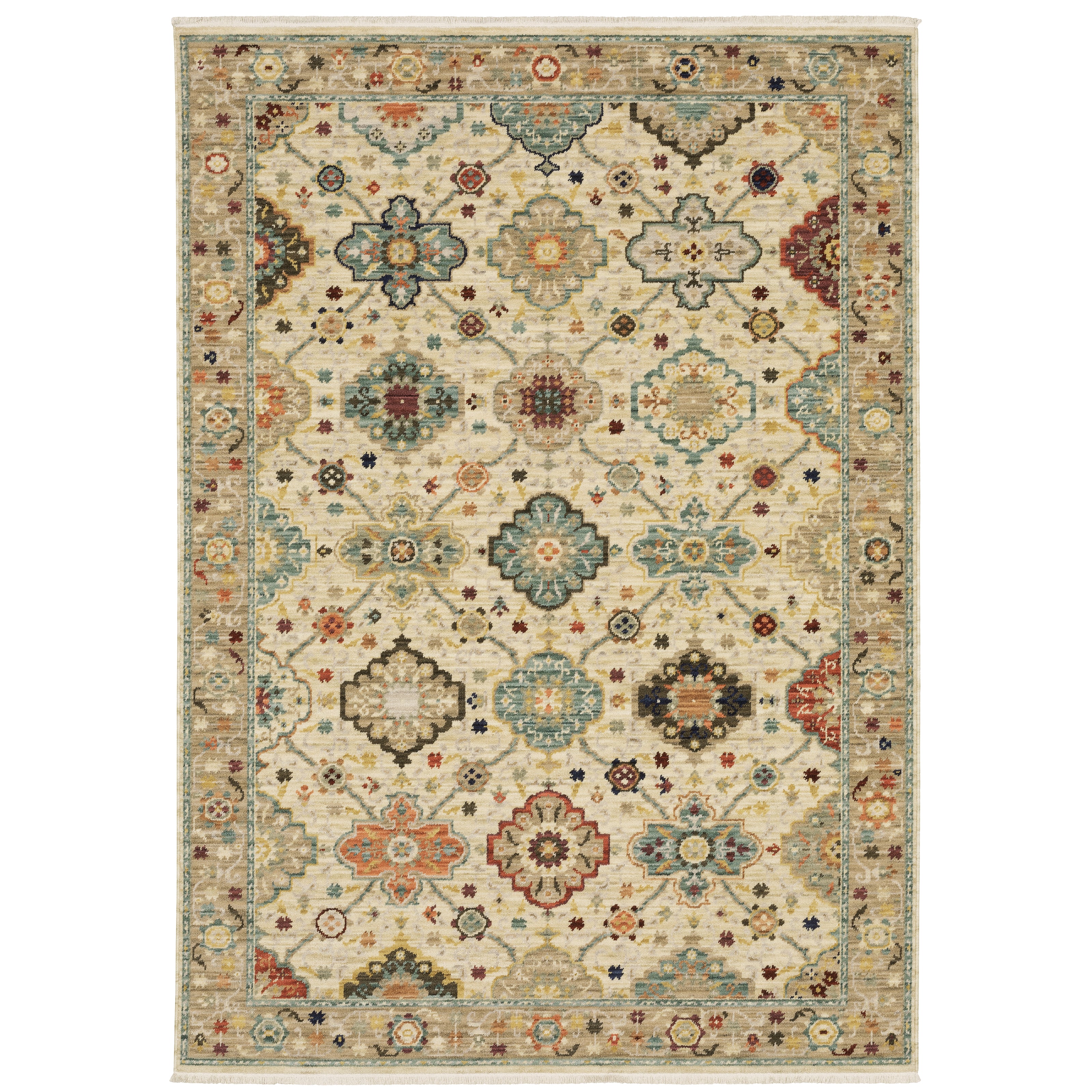 Lilihan 4601W Beige/Multi 2' x 3' Rug