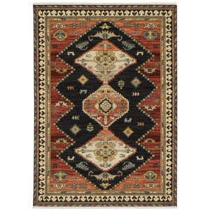 Lilihan 051K6 Charcoal/Multi 2' x 3' Rug