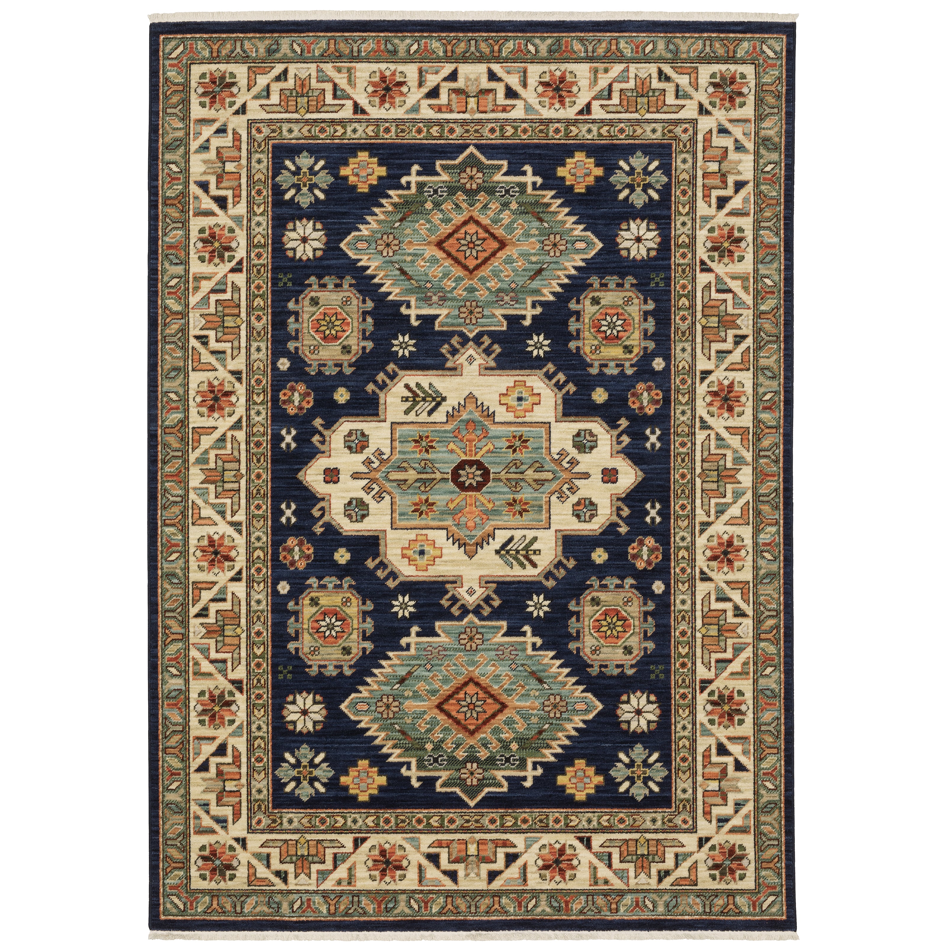 Lilihan 532B6 Navy/Multi 2' x 3' Rug