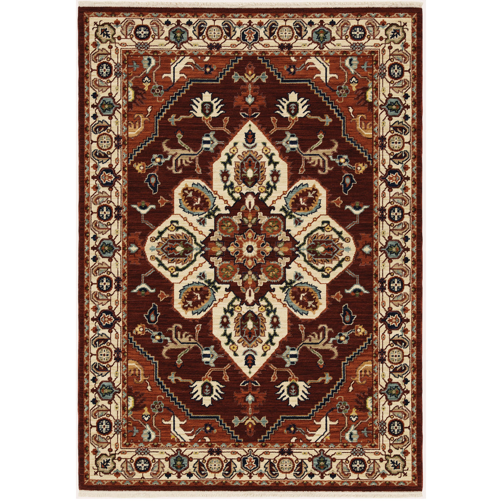 Lilihan 5502C Red/Ivory 7'10" x 10'10" Rug