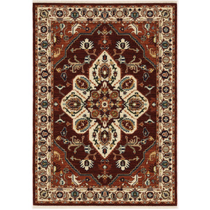 Lilihan 5502C Red/Ivory 7'10" x 10'10" Rug