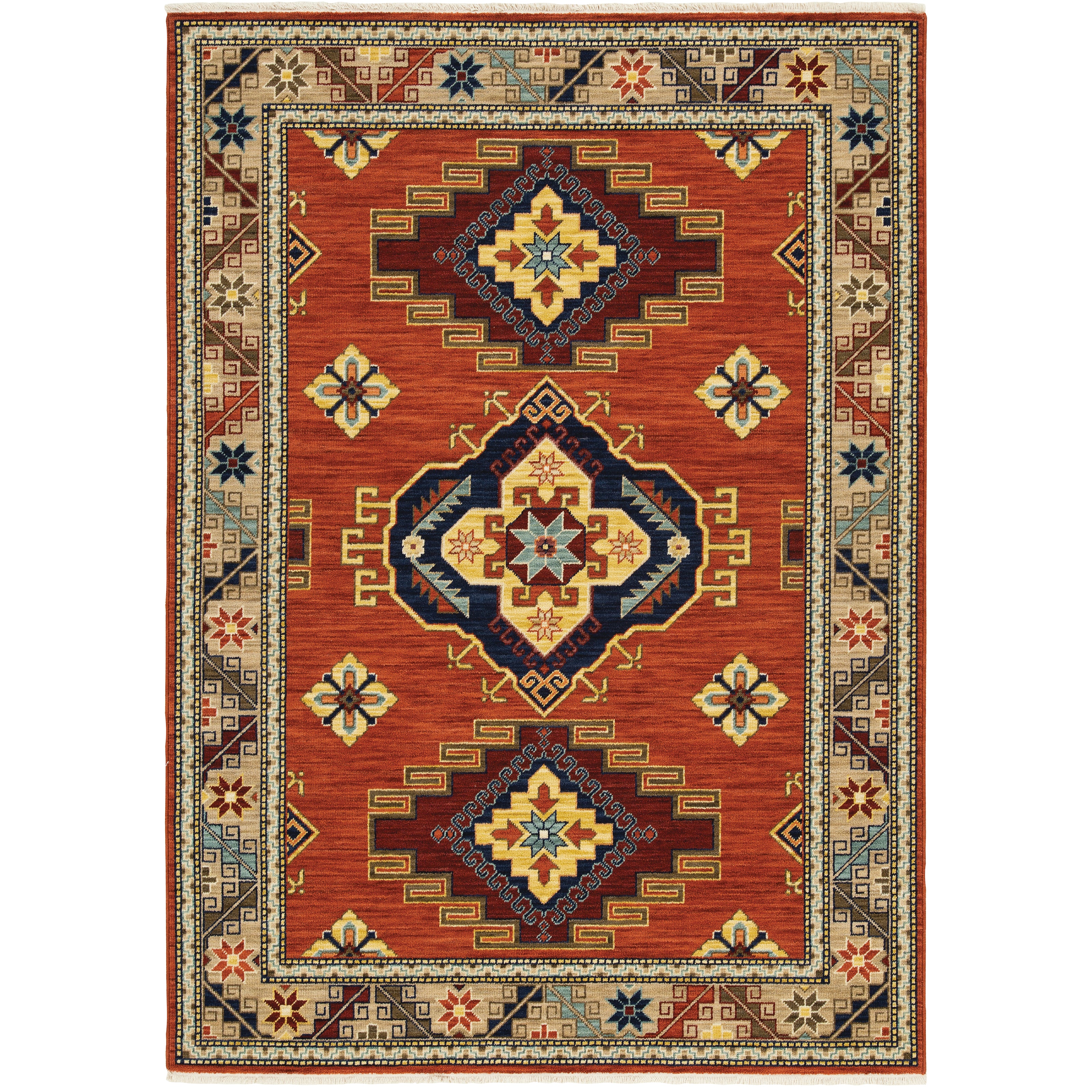 Lilihan 5504P Red/Multi 2' x 3' Rug