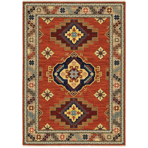 Lilihan 5504P Red/Multi 2' x 3' Rug