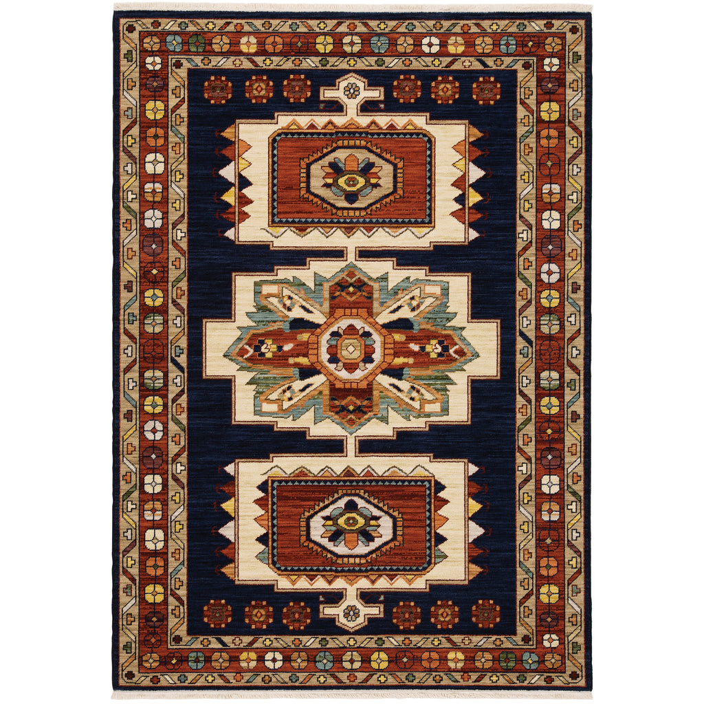 Lilihan 090B6 Blue/Red 2' x 3' Rug