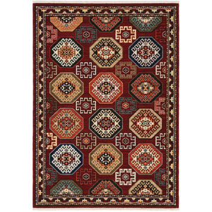 Lilihan 091R6 Red/Multi 3'3" x 5' Rug