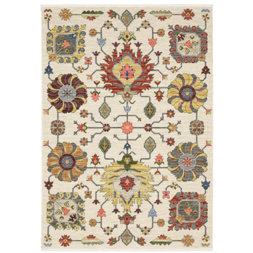 Lucca 8111W Ivory/Multi 2' x 3' Rug