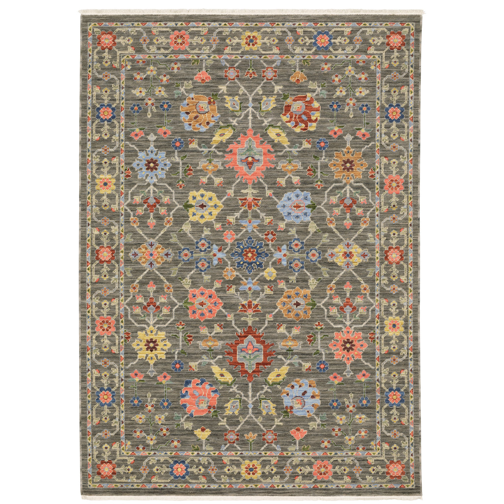 Lucca 093K1 Grey/Multi 3'3" x 5' Rug