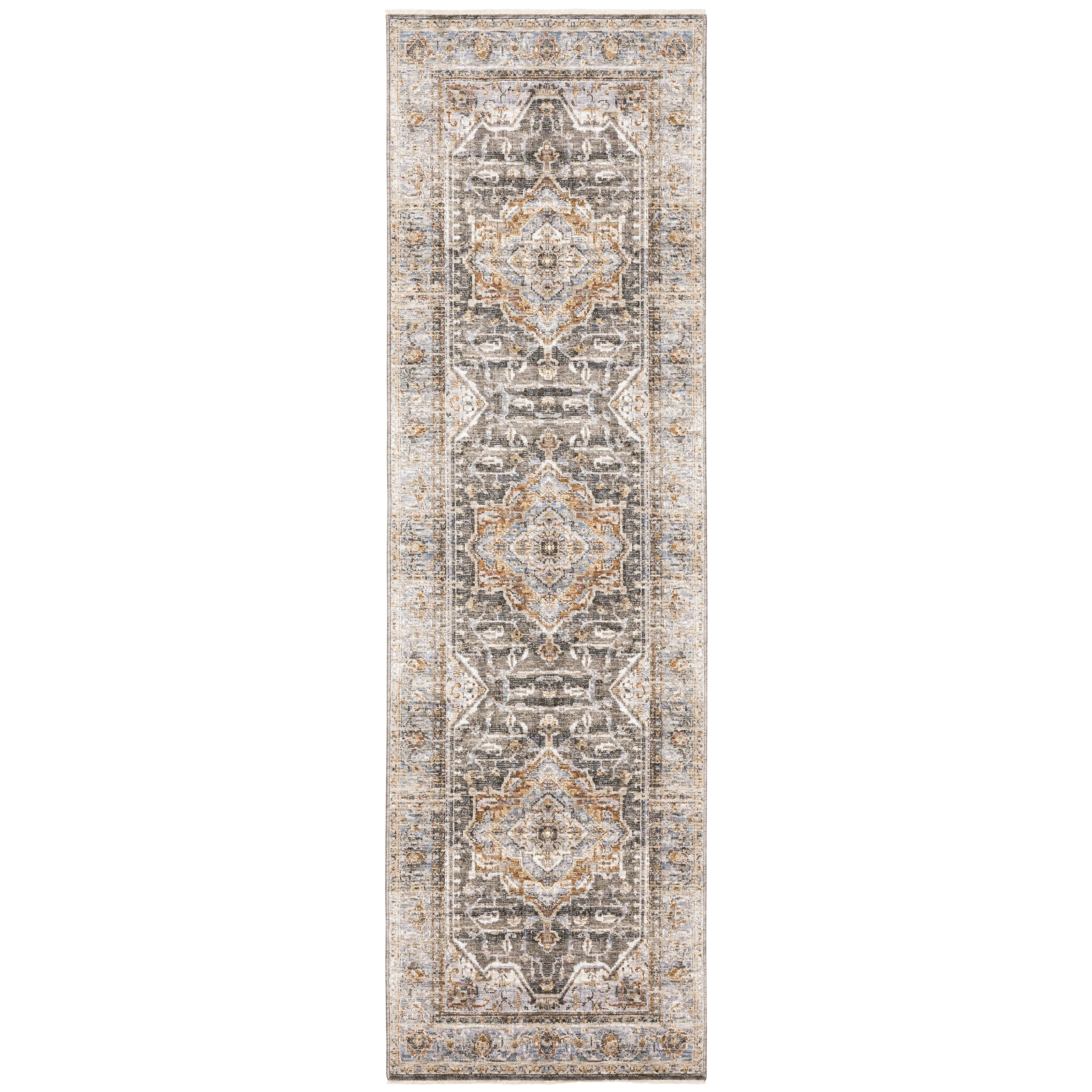 Maharaja 1803X Grey/Blue 3'3" x 5' Rug