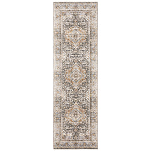 Maharaja 1803X Grey/Blue 3'3" x 5' Rug