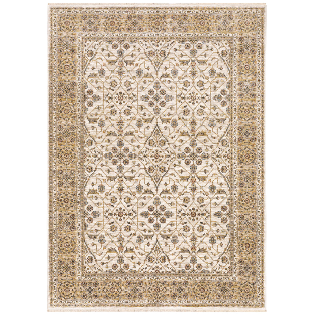 Maharaja 001J1 Ivory/Gold 2' x 3' Rug