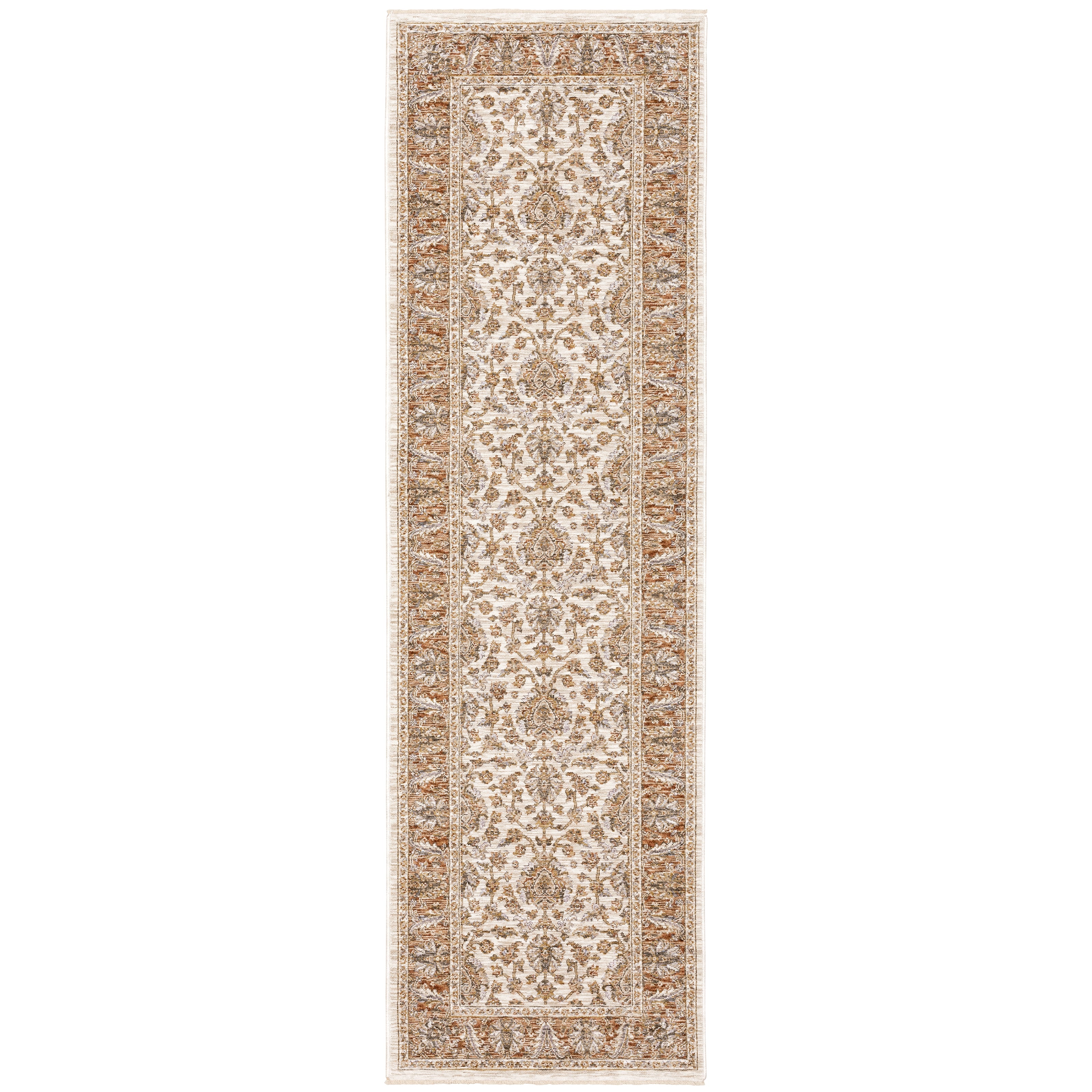 Maharaja 5091Q Rust/Ivory 2' x 3' Rug