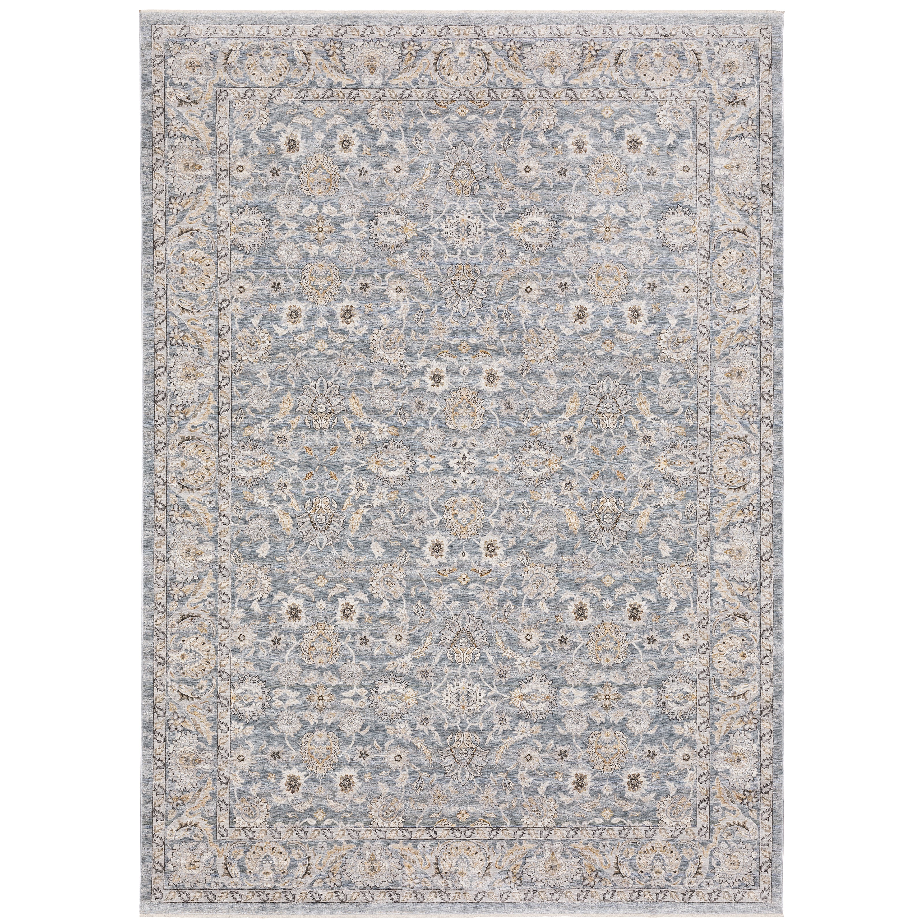 Maharaja 070E1 Blue/Ivory 2' x 3' Rug